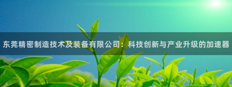 彩神赢钱了吗：东莞精密制造技术及装备有限公司：科技创新与产业升级的加速器
