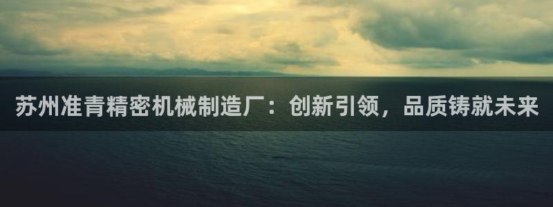彩神客服电话：苏州准青精密机械制造厂：创新引领，品质铸就未来